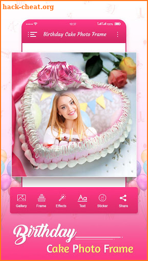 Birthday Cake Photo Frame screenshot