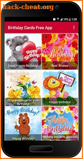 Birthday Cards Free App screenshot