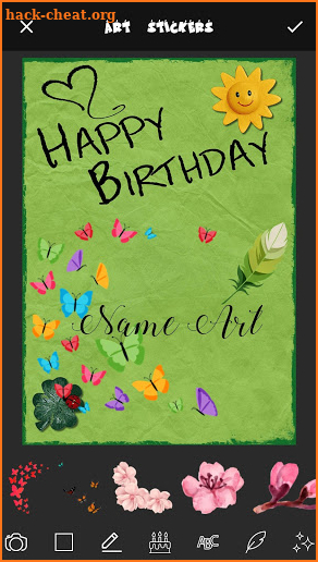 Birthday Cards Name Art Maker screenshot
