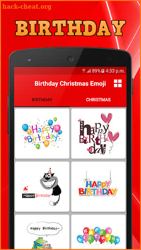 Birthday Christmas Emoji screenshot