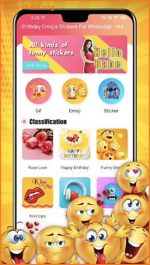 Birthday Emojis Stickers For WhatsApp screenshot