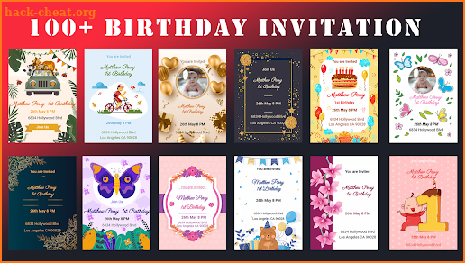 Birthday Invitation Card Maker screenshot