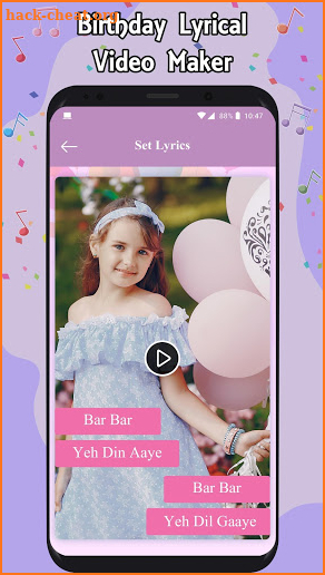 Birthday Lyrical Video Maker screenshot