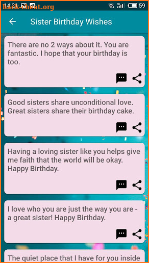 Birthday Messages and Wishes screenshot
