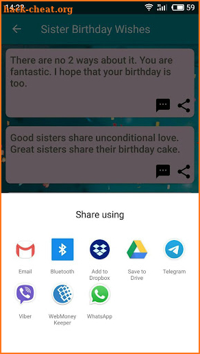 Birthday Messages and Wishes screenshot