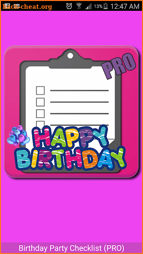 Birthday Party Checklist (PRO) screenshot