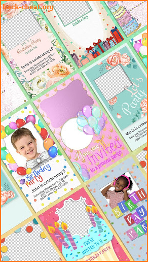 Birthday Photo Invitation Card screenshot