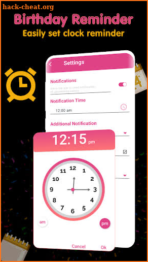 Birthday Reminder;Birthday App screenshot