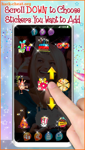 Birthday Stickers for Photos 🎉 Sticker Pic Editor screenshot