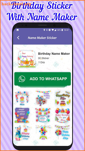 Birthday Stickers For WAStickerApps screenshot