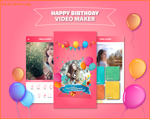 Birthday video gift maker screenshot