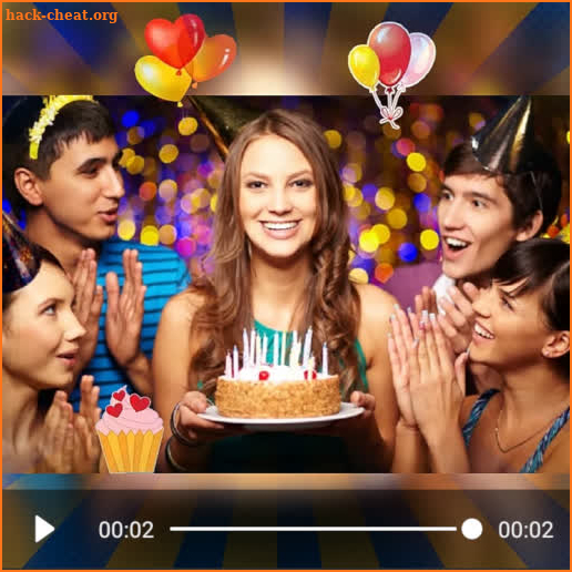 Birthday video with pictures and music screenshot