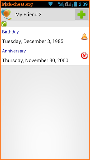 Birthdays & Other Events screenshot