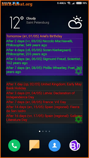 Birthdays!Widget Full screenshot
