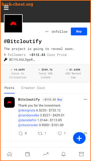 bitclout [beta]- An awesome crypto social network screenshot