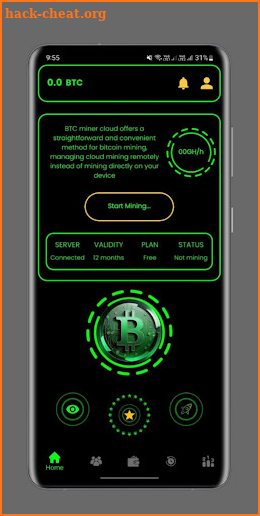 Bitcoin Cloud Miner screenshot