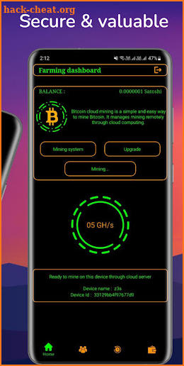 Bitcoin Cloud Miner Server screenshot