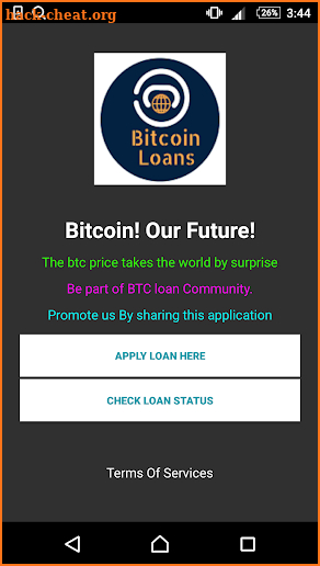 Bitcoin Loans screenshot