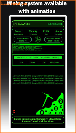 Bitcoin Miner Cloud App screenshot