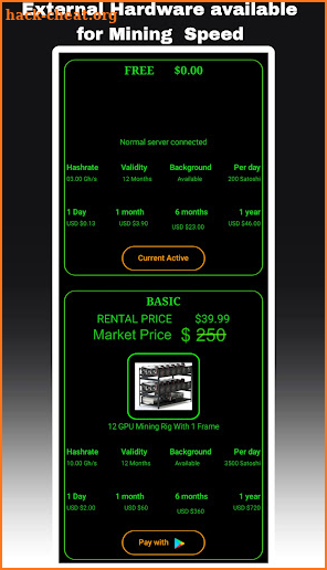 Bitcoin Miner Cloud App screenshot