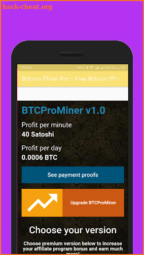 Bitcoin Miner Pro - Free BTC screenshot