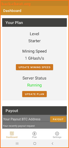 Bitcoin Mining Cloud screenshot