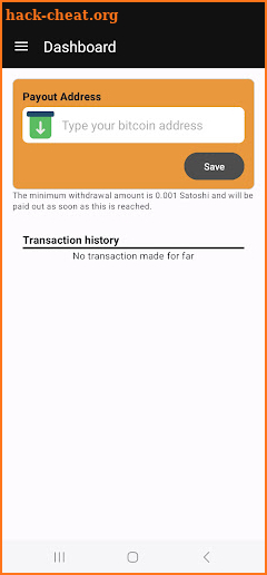 Bitcoin mining cloud screenshot