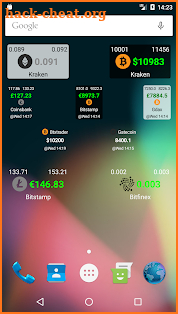 Bitcoin Ticker Widget screenshot