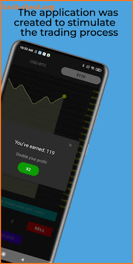 Bitcoin Trading Simulator screenshot