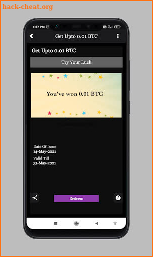 Bitcoin Win - Scratch Bitcoin screenshot