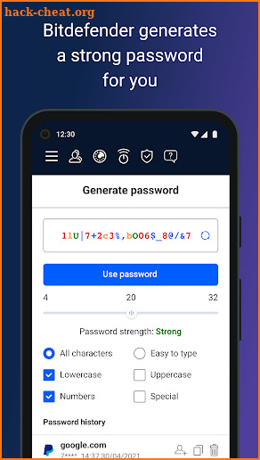 Bitdefender Password Manager screenshot