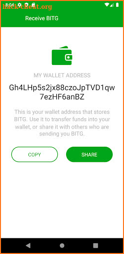 BitGreen Wallet screenshot
