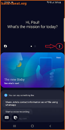 Bixby to Google Assistant Voice Search Shortcut screenshot