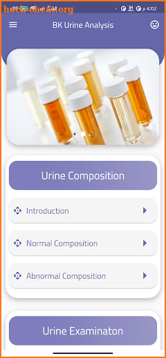 BK Urine Analysis screenshot