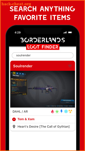 BL3 Loot Finder screenshot