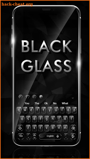 Black Abstract Glass Keyboard Theme screenshot