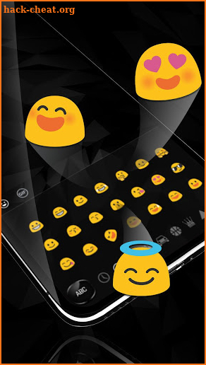 Black Abstract Glass Keyboard Theme screenshot
