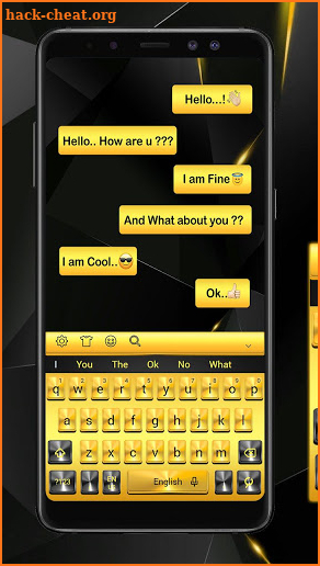 Black and Golden Keys Keyboard Theme screenshot