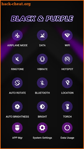 Black & Purple APUS Launcher theme screenshot