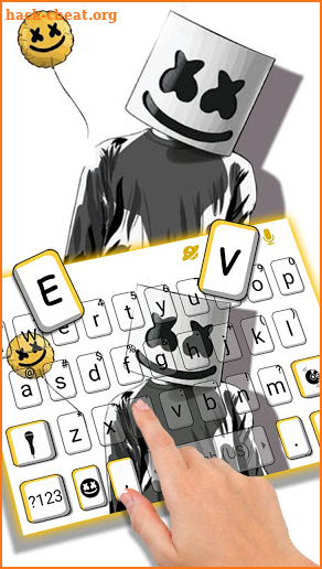 Black And White Dj Keyboard Theme screenshot