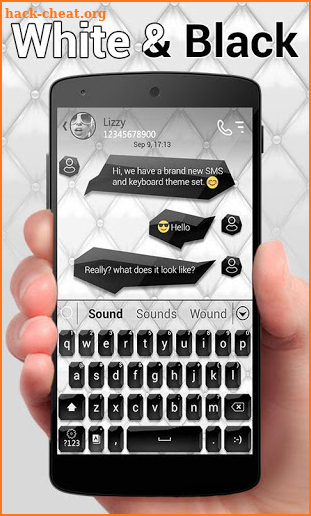 Black and White Keyboard Theme screenshot