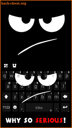 Black Angry Face Keyboard Theme screenshot