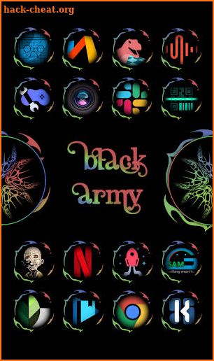 Black Army Omni - Icon Pack - Fresh dashboard screenshot