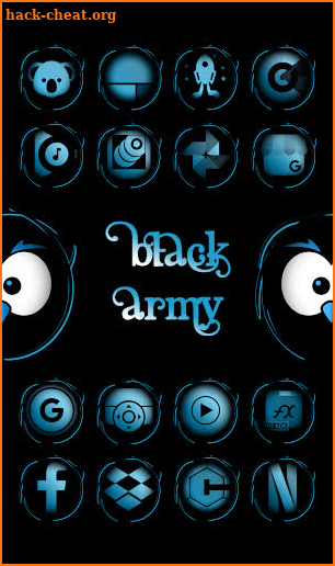 Black Army Sapphire - Icon Pack - Fresh dashboard screenshot