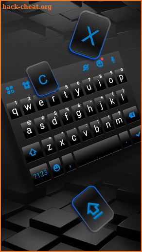 Black Blue Chat Keyboard Theme screenshot