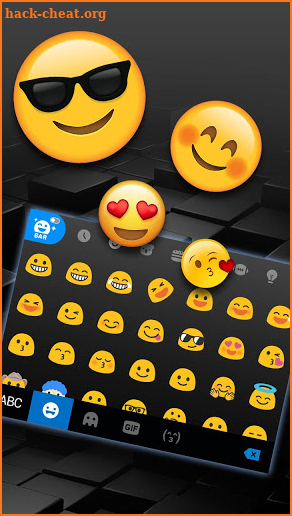 Black Blue Chat Keyboard Theme screenshot