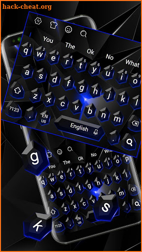 Black Blue Crystal Keyboard screenshot