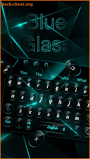 Black Blue Glass Keyboard screenshot