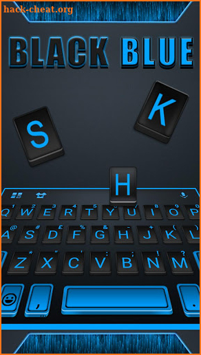 Black Blue Keyboard Theme screenshot