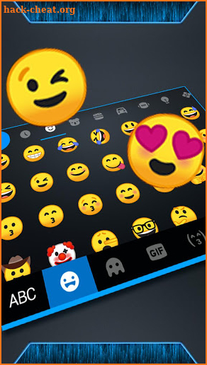 Black Blue Keyboard Theme screenshot